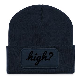 high__f1 - Recycelte Patch Beanie - French Navy - Vorne