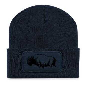 Bison - Büffel - Buffalo - Recycelte Patch Beanie - French Navy - Vorne