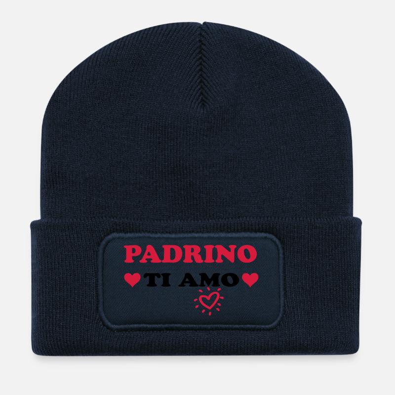 Padrino ti amo - Recycelte Patch Beanie - French Navy
