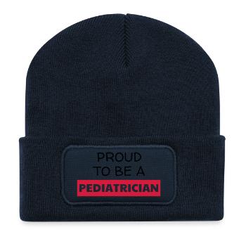 docteur / médecin / pédiatre / pédiatrie - Beanie recyclé à patch - bleu marine - Devant