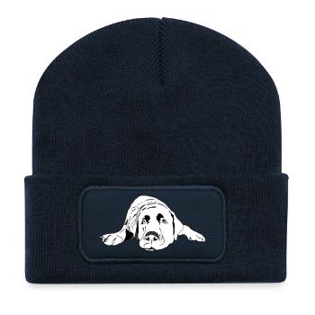 Labrador - Beanie recyclé à patch - bleu marine - Devant