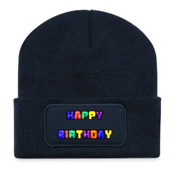 ALLES GUTE ZUM GEBURTSTAG. ALLES GUTE ZUM GEBURTSTAG. JAHRESTAG. - Recycelte Patch Beanie - French Navy - Vorne