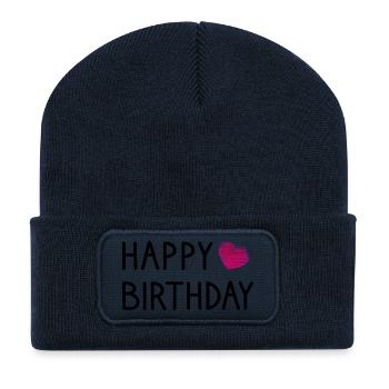 ALLES GUTE ZUM GEBURTSTAG. ALLES GUTE ZUM GEBURTSTAG. JAHRESTAG. - Recycelte Patch Beanie - French Navy - Vorne