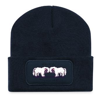 Sorry for butting heads with you - Recycled Patch Beanie - french navy - Front