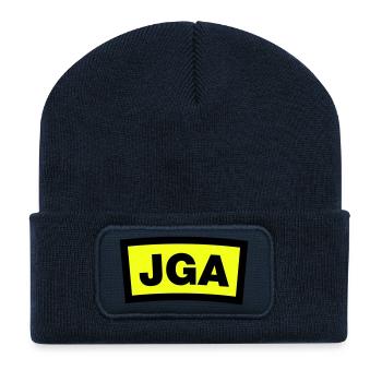 Enterrement de vie de garçon - Emblème - Beanie recyclé à patch - bleu marine - Devant