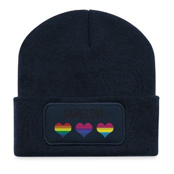 LGBTQ Pride Month - Same Love - Recycled Patch Beanie - french navy - Front