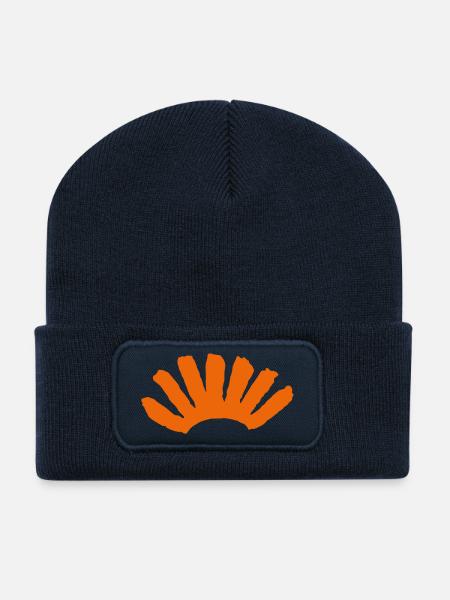 Sibiszene Logo - Beanie recyclé à patch - bleu marine