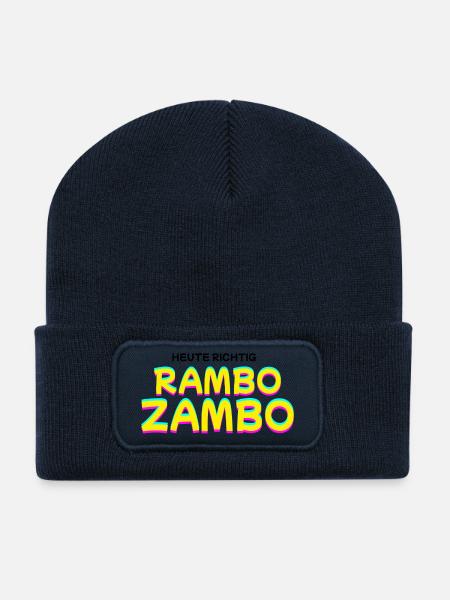 Heute Richtig: RAMBO ZAMBO - Recycelte Patch Beanie - French Navy