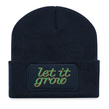 Let It Grow – Green Spirit - Recycled Patch Beanie - french navy - Front