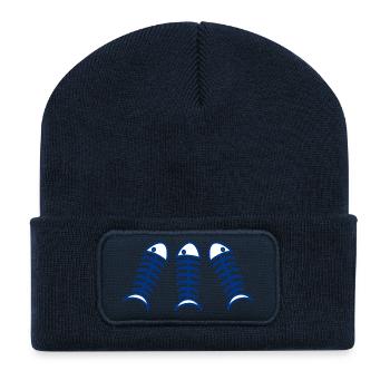 OSTERN. FISCH. APRILSCHERZ. FEIERTAG. SOMMER - Recycelte Patch Beanie - French Navy - Vorne