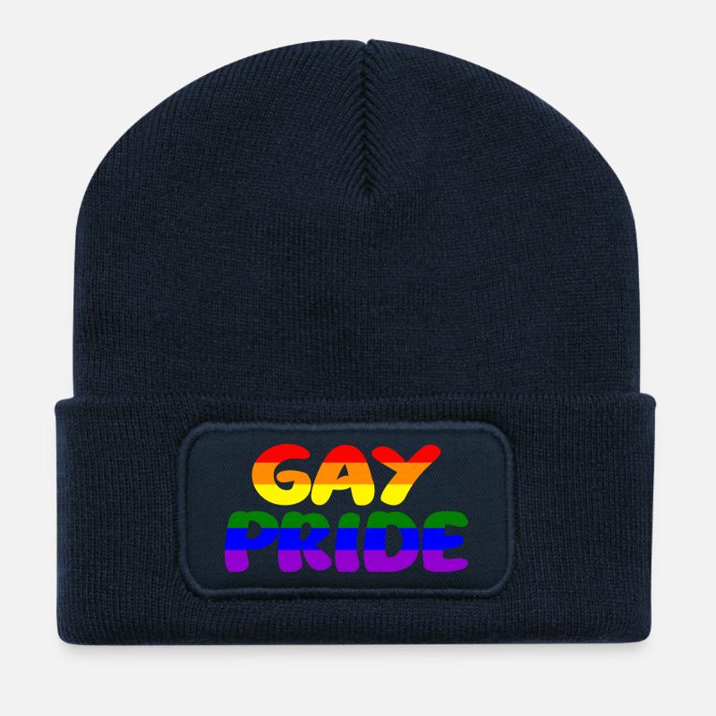 Schwul - Recycelte Patch Beanie - French Navy