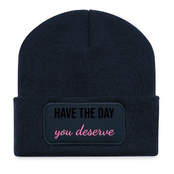 I’m Not Rude – You’re Just Soft Sarcastic Quote K - Recycled Patch Beanie - french navy - Front