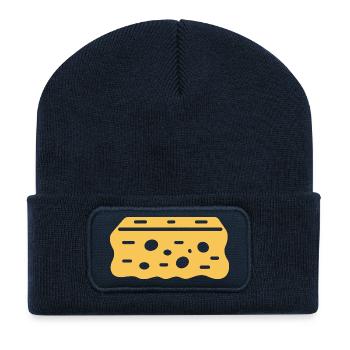 Abstract Natural Creative Sponge - Recycled Patch Beanie - french navy - Front