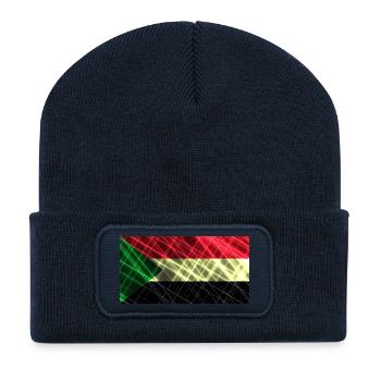 Soudan - Beanie recyclé à patch - bleu marine - Devant