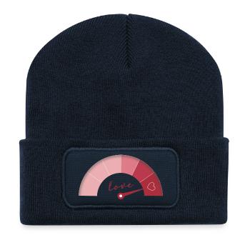 Love Meter – Valentine's Day Edition - Recycled Patch Beanie - french navy - Front