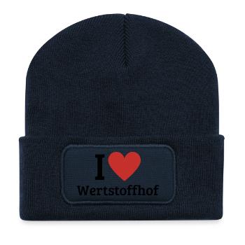 I love recycling center - Recycled Patch Beanie - french navy - Front