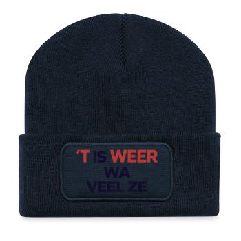 IT'S WA VEEL ZE AGAIN - Recycled Patch Beanie - french navy - Front