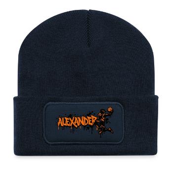Alexander Graffiti Dunk - Recycelte Patch Beanie - French Navy - Vorne