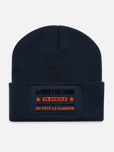 Shut up - Recycled Patch Beanie - french navy
