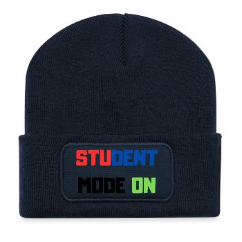 Étudiant drôle – Mode Étudiant ACTIVÉ - Beanie recyclé à patch - bleu marine - Devant