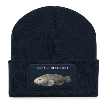 Blobfish Seen Out Of Context – Deep Sea Fish - Recycled Patch Beanie - french navy - Front