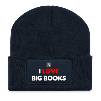J’ADORE LES GRANDS LIVRES - adakia - Beanie recyclé à patch - bleu marine - Devant
