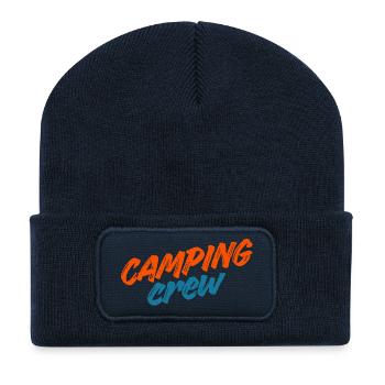 Équipe de camping - Beanie recyclé à patch - bleu marine - Devant