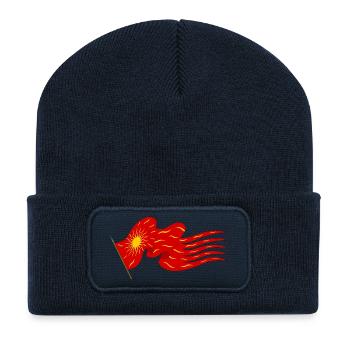 Oriflamme - Sun on Fire Flag - Recycled Patch Beanie - french navy - Front