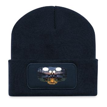 Savo Guys Duo 17 Freundesabend am Lagerfeuer - Recycelte Patch Beanie - French Navy - Vorne