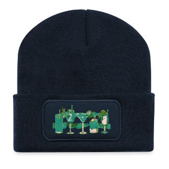 Cocktails - Recycelte Patch Beanie - French Navy - Vorne