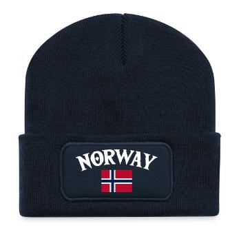 Vacances en Norvège dans les fjords de Norge Voyage en Scandinavie - Beanie recyclé à patch - bleu marine - Devant