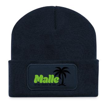  Malle ist nur einmal im Jahr 2027 – grün - Recycelte Patch Beanie - French Navy - Vorne