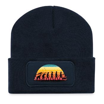 Dog Walker Gift for Dog Trainer - Recycled Patch Beanie - french navy - Front