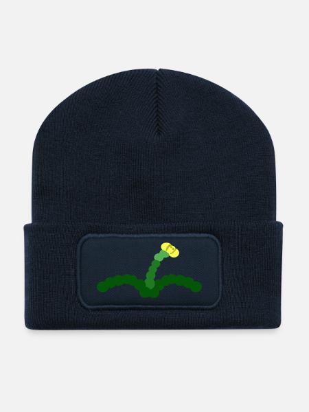 Pissenlit - Beanie recyclé à patch - bleu marine
