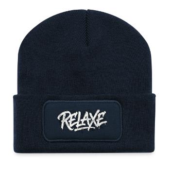 Relaxe Graffiti - Recycelte Patch Beanie - French Navy - Vorne