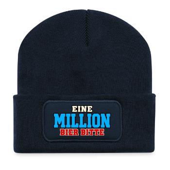 Million Bier - Recycelte Patch Beanie - French Navy - Vorne