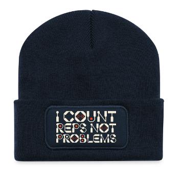 Personal Trainer I Count Reps Exercise Specialist - Recycelte Patch Beanie - French Navy - Vorne