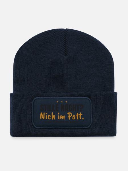 Stille Nacht? Nich im Pott. Weihnachten - Recycelte Patch Beanie - French Navy