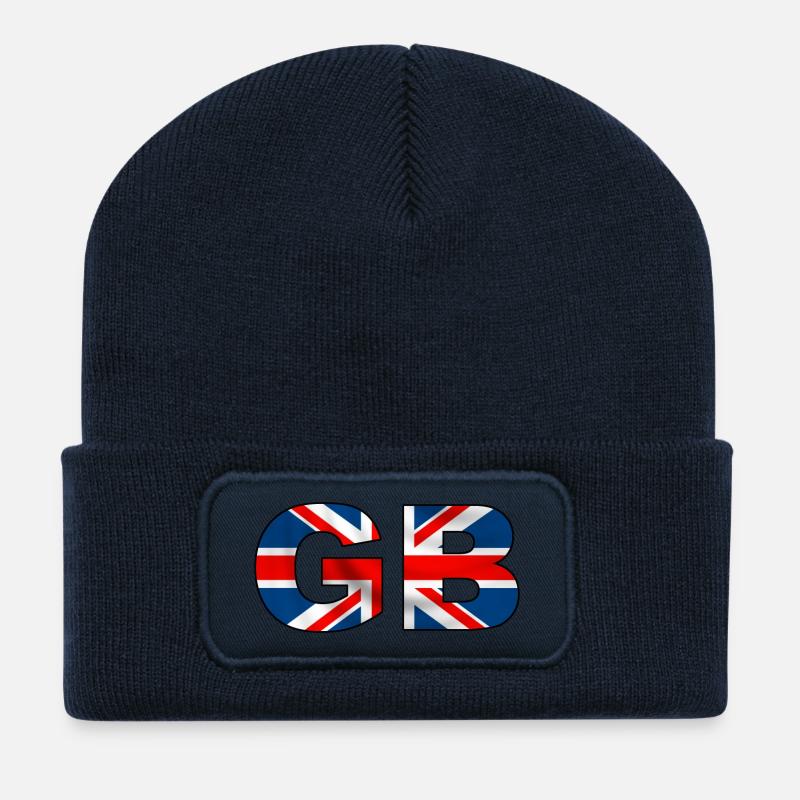 GB Union Jack - Recycled Patch Beanie - french navy