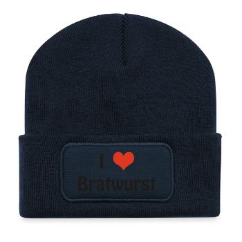 Bratwurst - Recycelte Patch Beanie - French Navy - Vorne