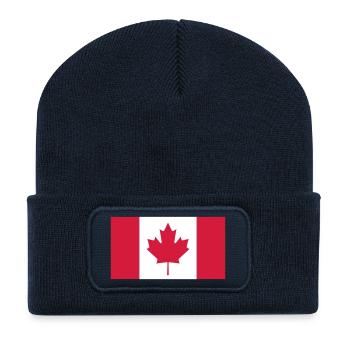Canada - Beanie recyclé à patch - bleu marine - Devant