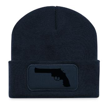 revolver.png - Recycelte Patch Beanie - French Navy - Vorne