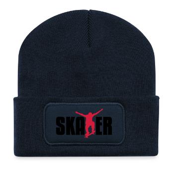 skater - Recycelte Patch Beanie - French Navy - Vorne