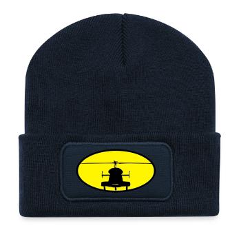 Hubschrauber Logo - Recycelte Patch Beanie - French Navy - Vorne
