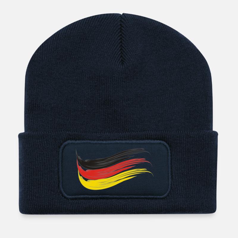 NATIONALFLAGGE DEUTSCHLANDS - Recycelte Patch Beanie - French Navy