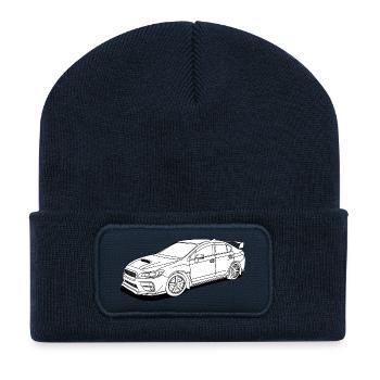 wrx sti white - Beanie recyclé à patch - bleu marine - Devant