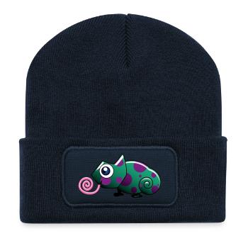 chameleon - Recycled Patch Beanie - french navy - Front