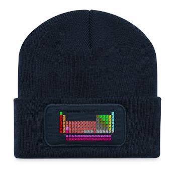 reagenzglas flask tube experiment chemistry chemie - Beanie recyclé à patch - bleu marine - Devant