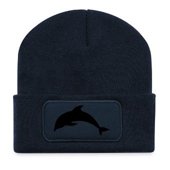 Delfin - Recycelte Patch Beanie - French Navy - Vorne