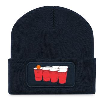 Beer pong - Recycled Patch Beanie - french navy - Front